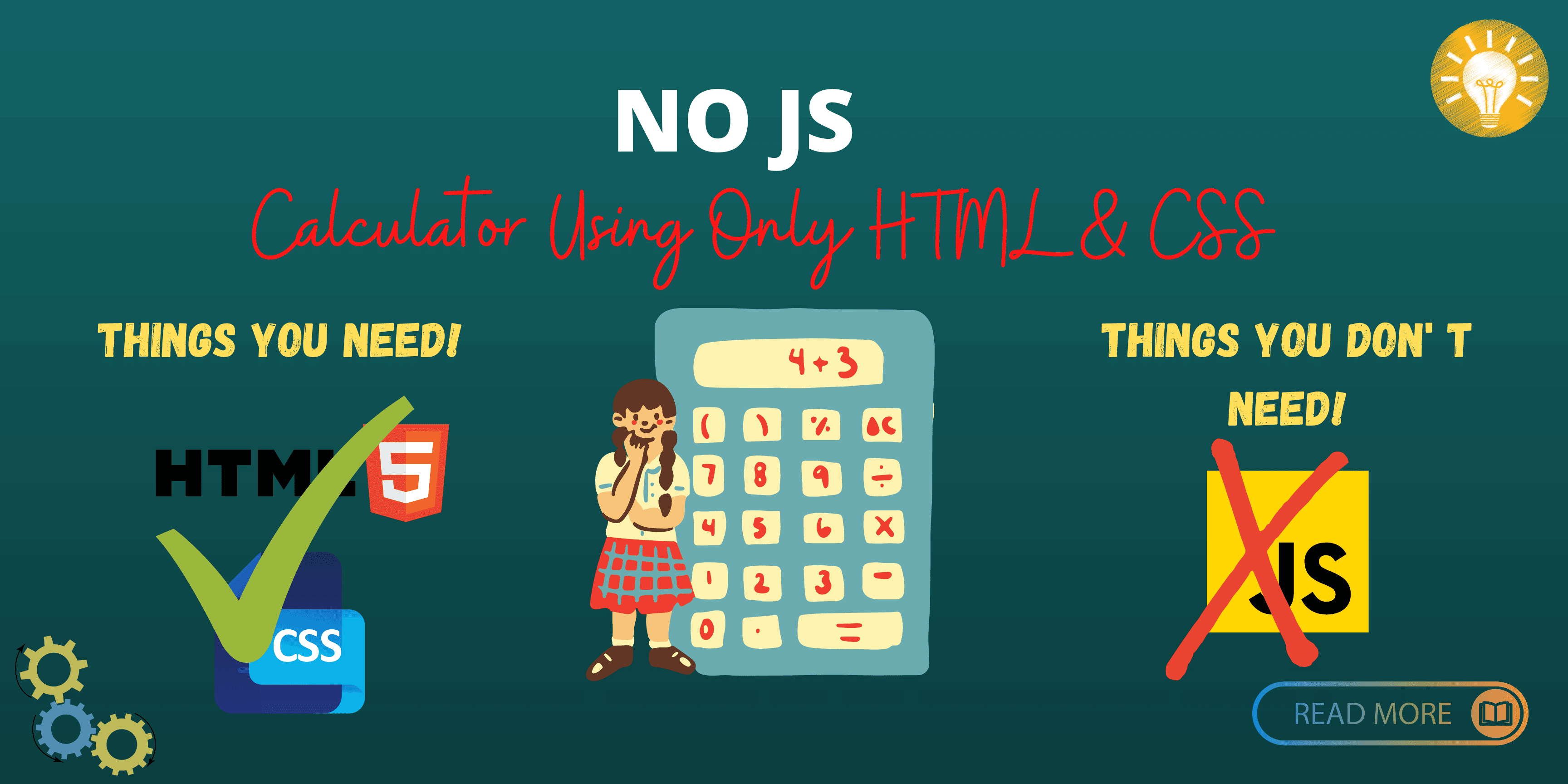 NoJS - Creating a Calculator with only pure HTML and CSS.
